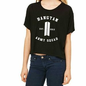 BTS Army squad cropped tee